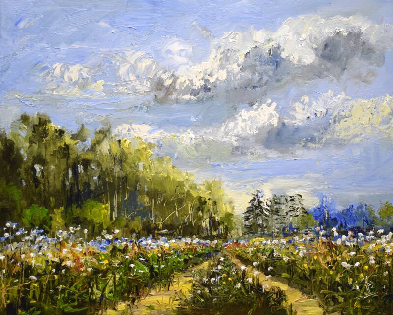 Road to Nowhere, oil on canvas, 24 x 30 cm, 2021. 