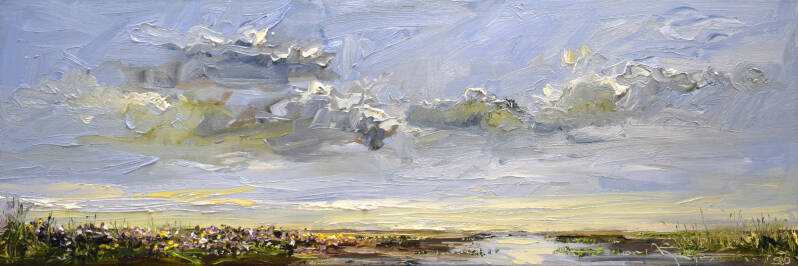 Golden girls, oil on canvas, 30 x 90 cm, 2018. (Gallery Posthuys)