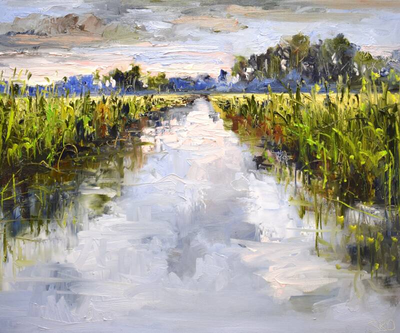 Guiding light, oil on canvas, 50 x 60 cm, 2020. (SOLD)