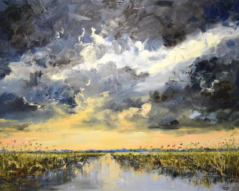 New light, oil on canvas, 80 x 100 cm, (SOLD))