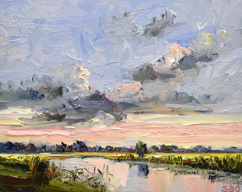 Pretty in pink, oil on canvas, 24 x 30 cm, 2020. (SOLD)