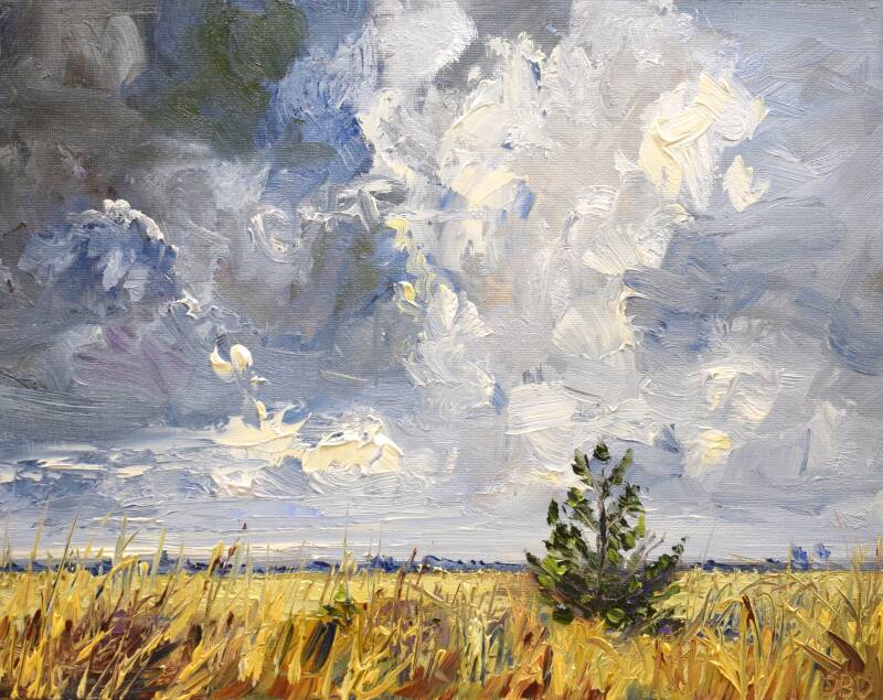 Solid, oil on panel, 24 x 30 cm, 2021.