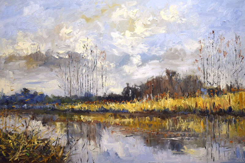 Spring is calling, oil on canvas, 80 x 120 cm, 2020. (SOLD)