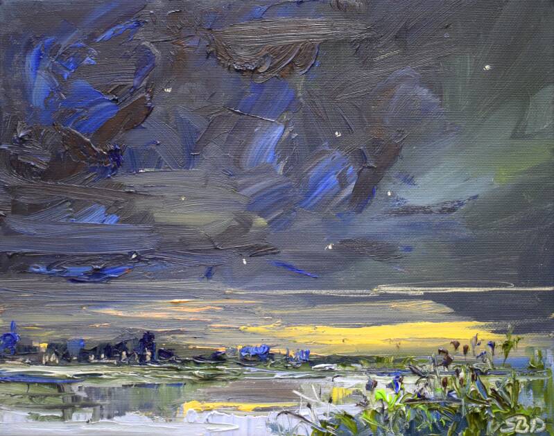 Stars, oil on canvas, 24 x 30 cm, 2020. 