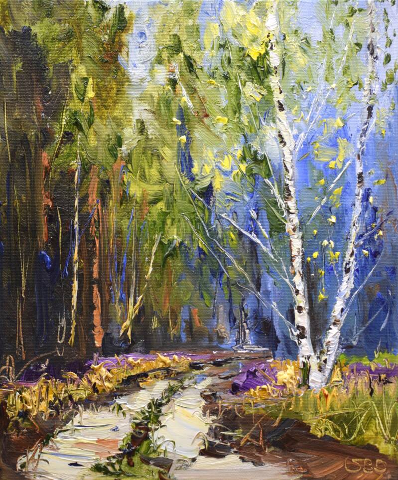 Together, oil on canvas, 24 x 30 cm, 2021. (SOLD)
