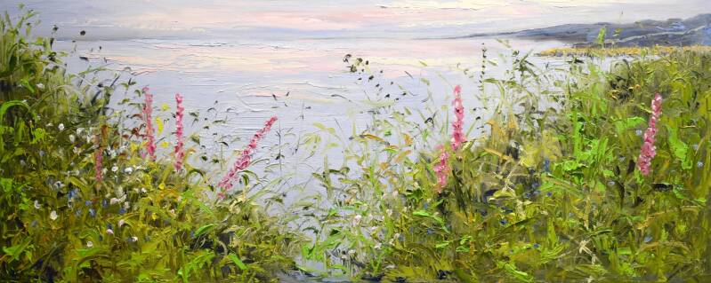 All in my heart, oil on canvas, 40 x 100 cm, 2026. (Gallery Bonnard)
