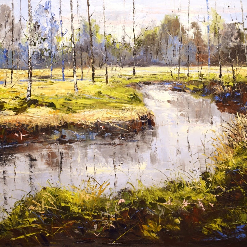 Land of the kingfisher, oil on canvas, 100 x 140 cm, 2023.