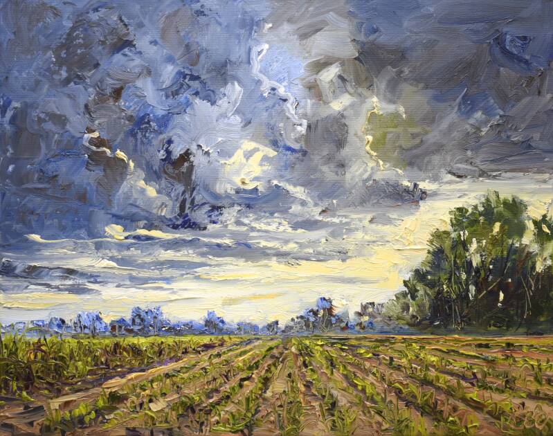 Badgers home, oil on canvas, 40 x 50 cm, 2022. (SOLD)