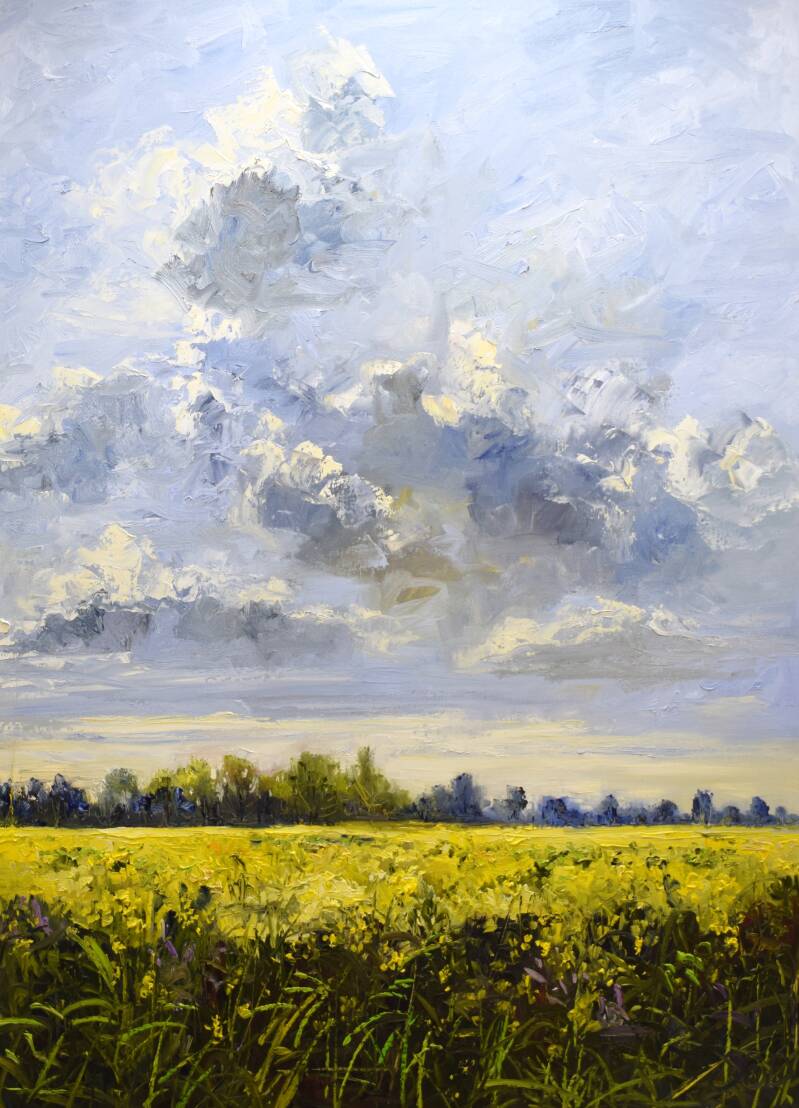 Mellow yellow, oil on canvas, 140 x 100 cm, 2022. (Galerie Bonnard)