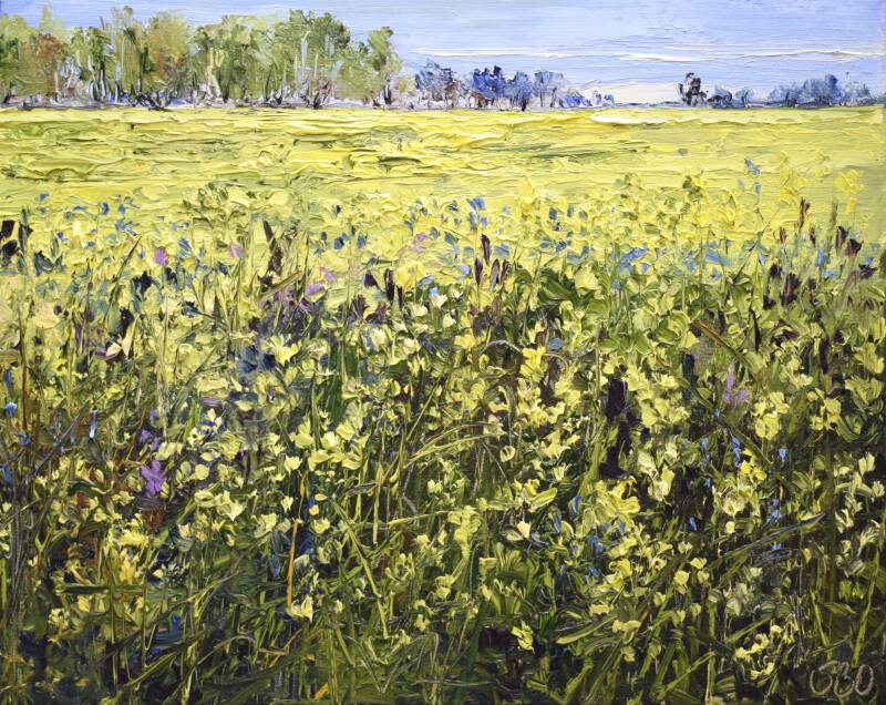Sun and joy, oil on canvas, 40 x 50 cm, 2022.  (SOLD)