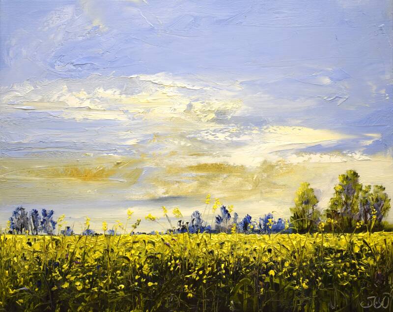 Yellow fun, oil on canvas, 40 x 50 cm, 2022. (SOLD)