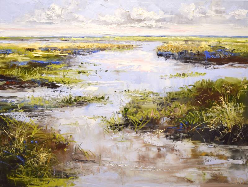 Flow, oil on canvas, 60 x 80 cm, 2023. (Art Zaanstad)