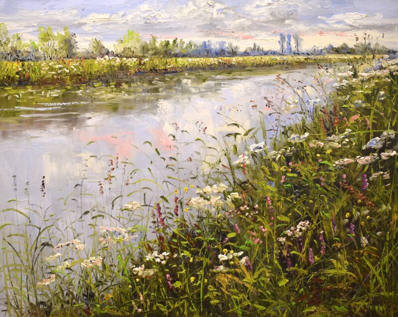 Summer vibes, oil on canvas, 80 x 100 cm, 2023. (SOLD)