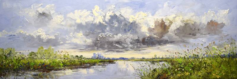 I'll never say goodbye, oil on canvas, 50 x 150 cm, 2024. (SOLD)