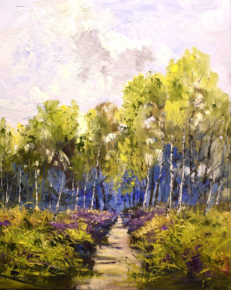 Hand in hand, oil on canvas, 80 x 100 cm, 2024. 
