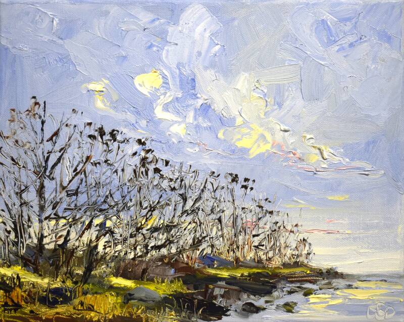 Sun, love and paint, oil on canvas, 24 x 30 cm, 2024. 
