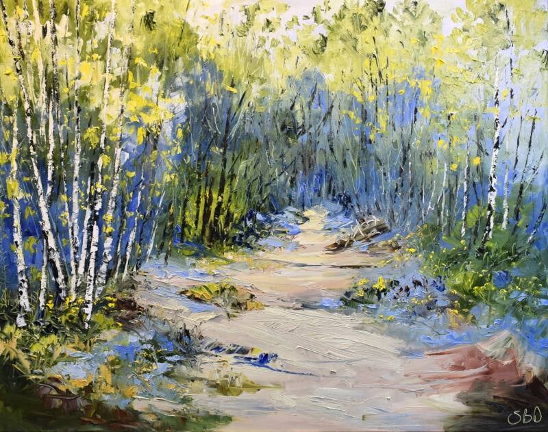 Dragonfly alley, oil on canvas, 80 x 100 cm, 2025.  (Kunst of Art)