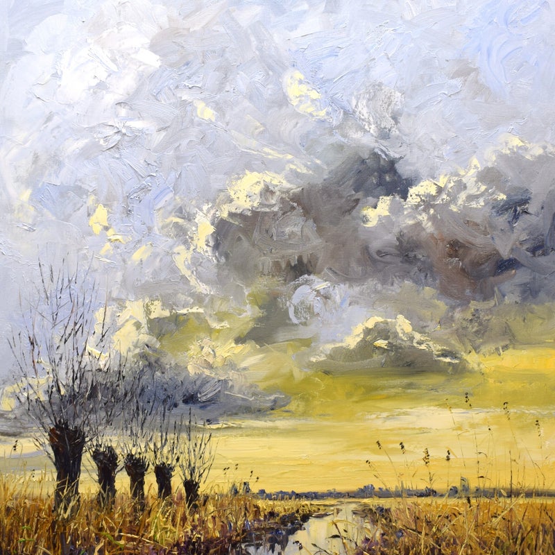 In the silent twilight, oil on canvas, 100 x 140 cm, 2022. (SOLD)