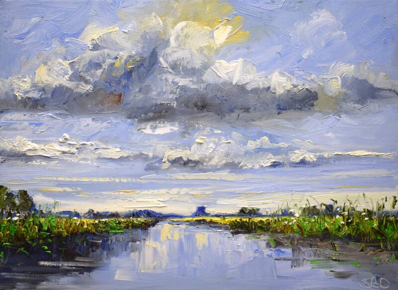 Endless space, oil on canvas, 30 x 40 cm, 2021. (SOLD)