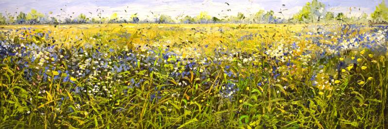 Flower Dream, oil on canvas, 50 x 150 cm, 2024. (Galerie Rijlaarsdam)