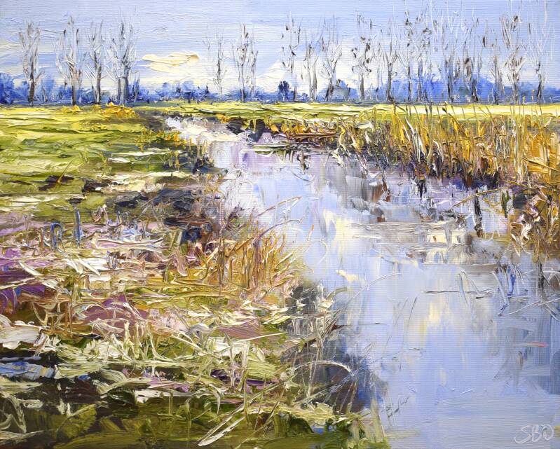 Frosty wind, oil on canvas, 40 x 50 cm, 2021. 