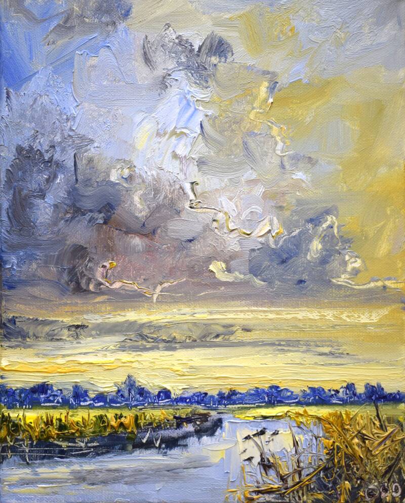 Golden hour, oil on canvas24 x 30 cm, 2022. (SOLD)