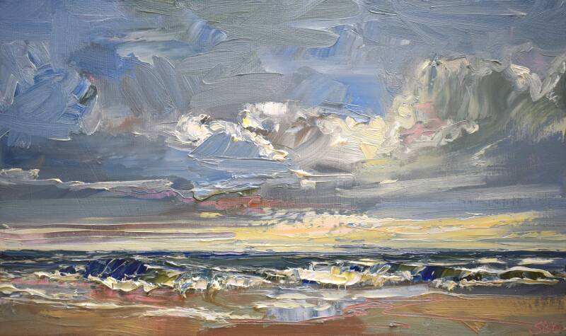 Grey, oil on canvas, 50 x 30 cm. (SOLD)