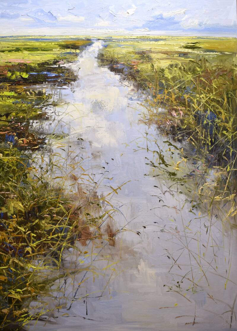 In to the silence, oil on canvas, 140 x 100 cm, 2023. (SOLD)