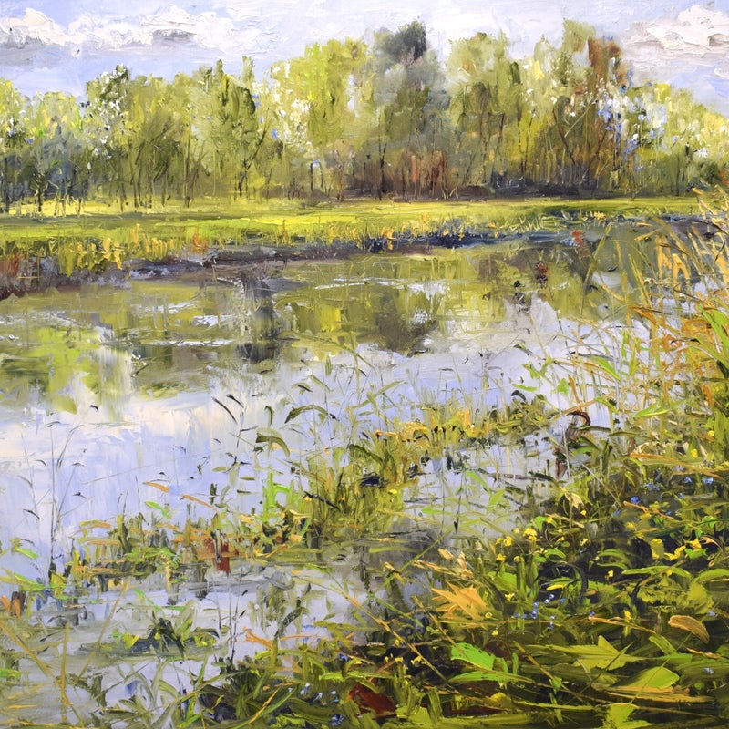 Isolated in nature, oil on canvas, 140 x 100 cm, 2020. (SOLD)