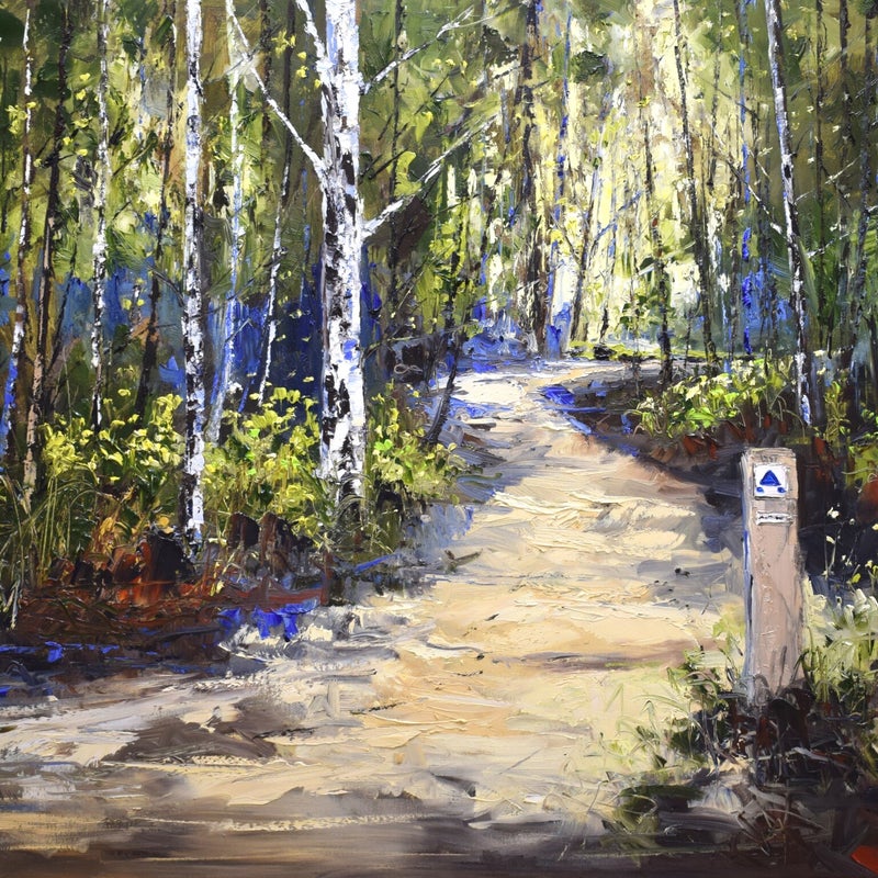 Follow the track, oil on canvas, 80 x 100 cm, 2023. (SOLD)