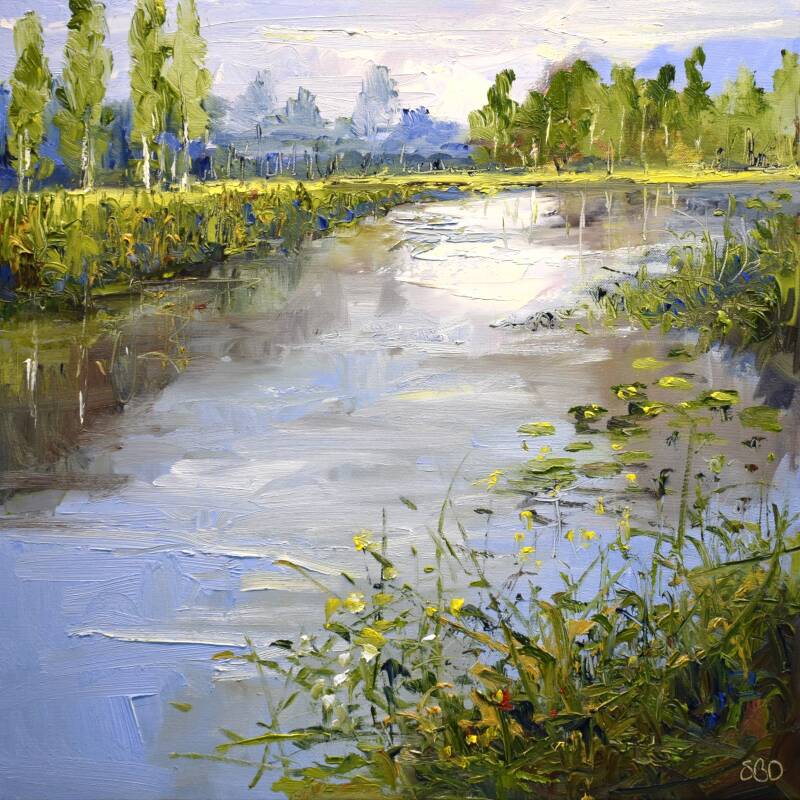 Magic pond, oil on canvas, 50 x 50 cm, 2026.