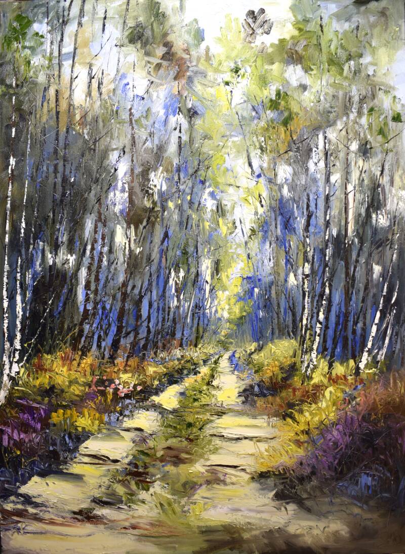 New Journey, oil on canvas, 140 x 100 cm, 2025. (SOLD)