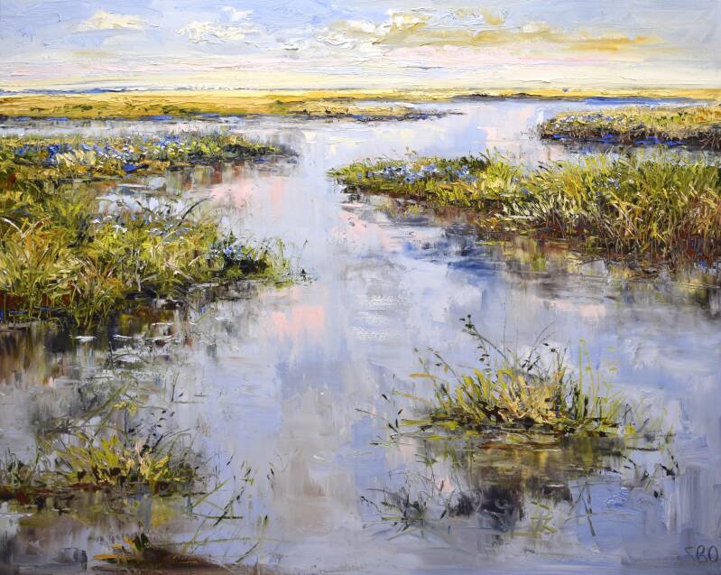 New land, oil on canvas, 80 x 100 cm, 2022. (SOLD)
