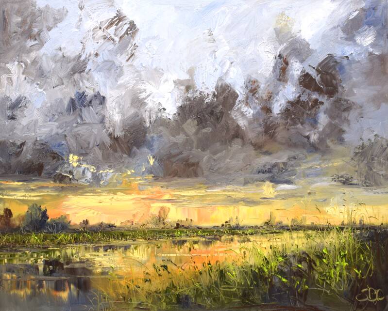 On fire, oil on canvas, 80 x 100 cm, 2024. 