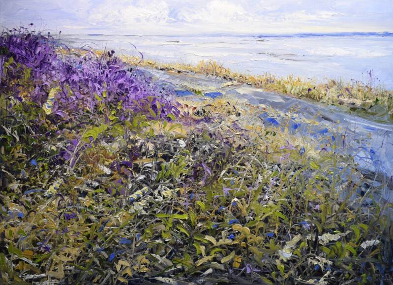 Purple sight, oil on canvas, 100 x `140 cm, 2025. (SOLD)