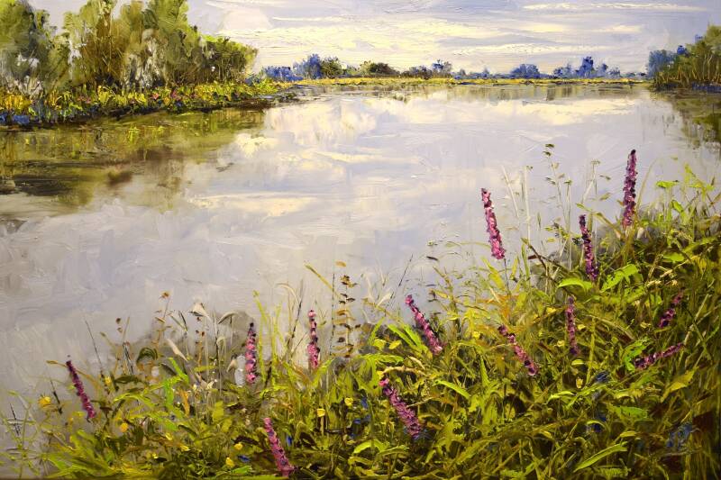 Reborn, oil on canvas, 80 x 120 cm, 2024.  (SOLD)