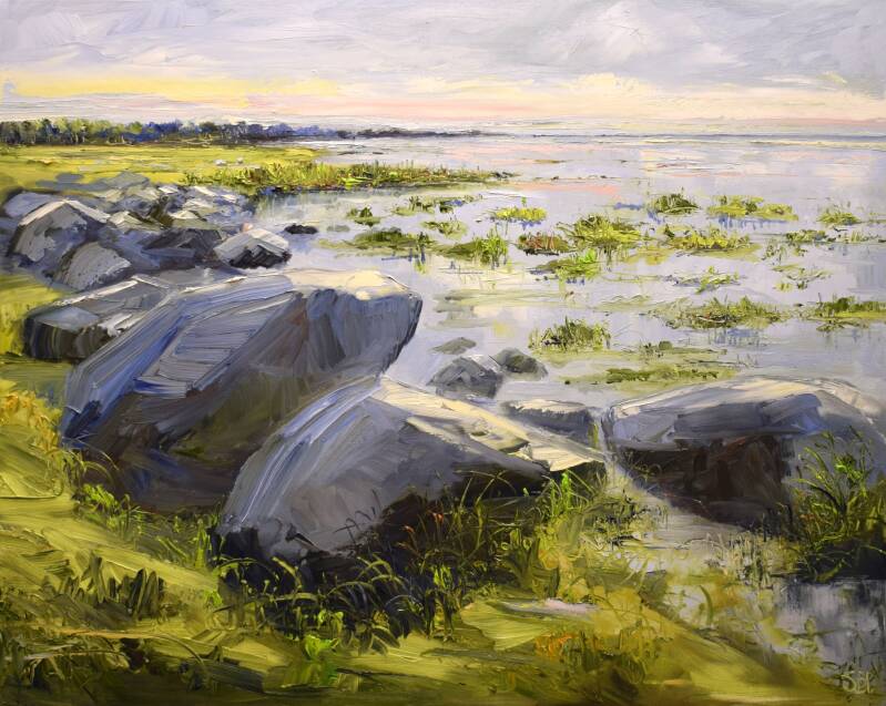 Solid as a rock, oil on canvas, 80 x 100 cm, 2025. (SOLD)