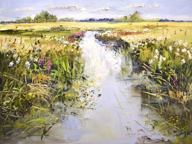 Summerfield, oil on canvas, 80 x 100 cm, 2019. (SOLD)