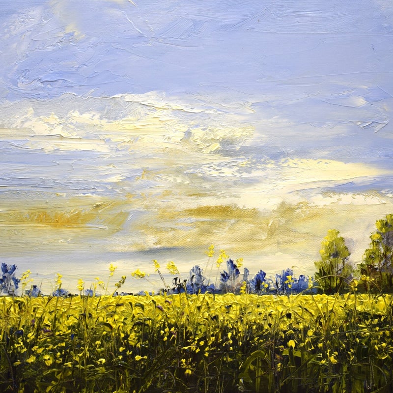 Yellow fun, oil on canvas, 40 x 50 cm, 2022. (SOLD)