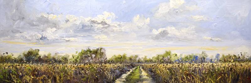 Walk, oil on canvas, 50 x 150 cm, 2024.  (Galerie Bonnard)
