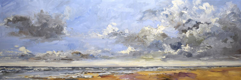 Water connection, oil on canvas, 50 x 150. (SOLD)