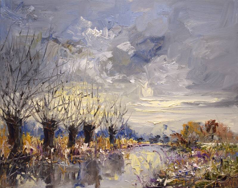 Winter moment, oil on canvas, 40 x 50 cm, 2022.