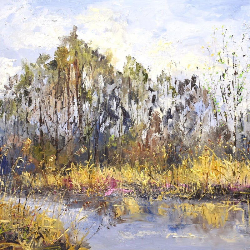 Spring is in da house, oil on canvas, 80 x 120 cm, 2022. (SOLD)