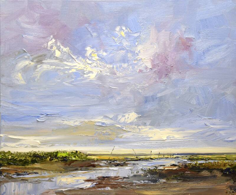 Zomer aan het Wad, oil on canvas, 40 x 50 cm. (SOLD)