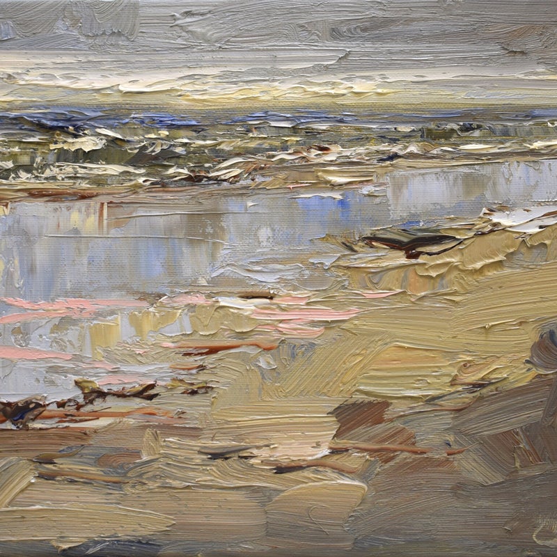 Grey sea, oil on canvas, 24 x 30 cm, 2023. (Galerie Bonnard)