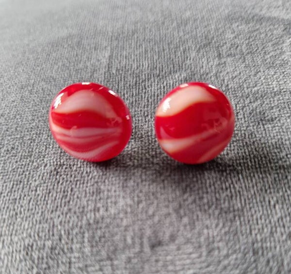 Fused glass studs
