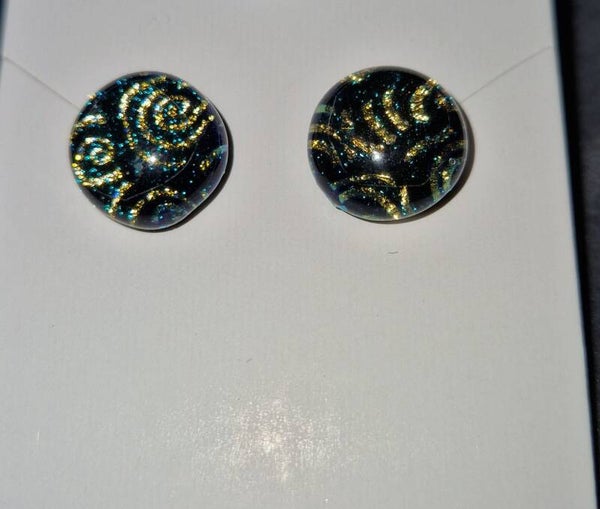 Fused Glass Stud Earrings