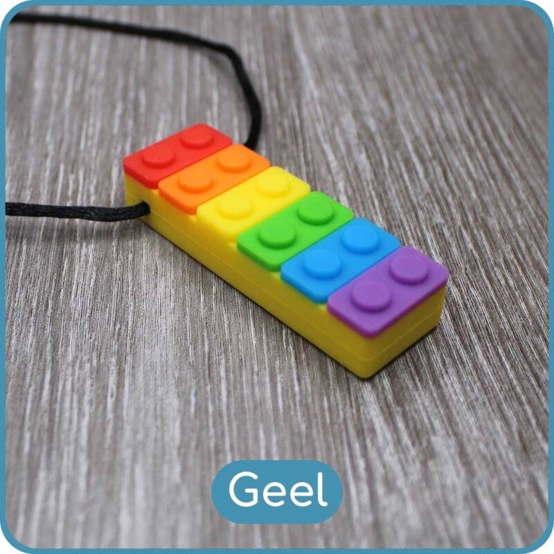 Bijtketting Lego geel - BabyKralen