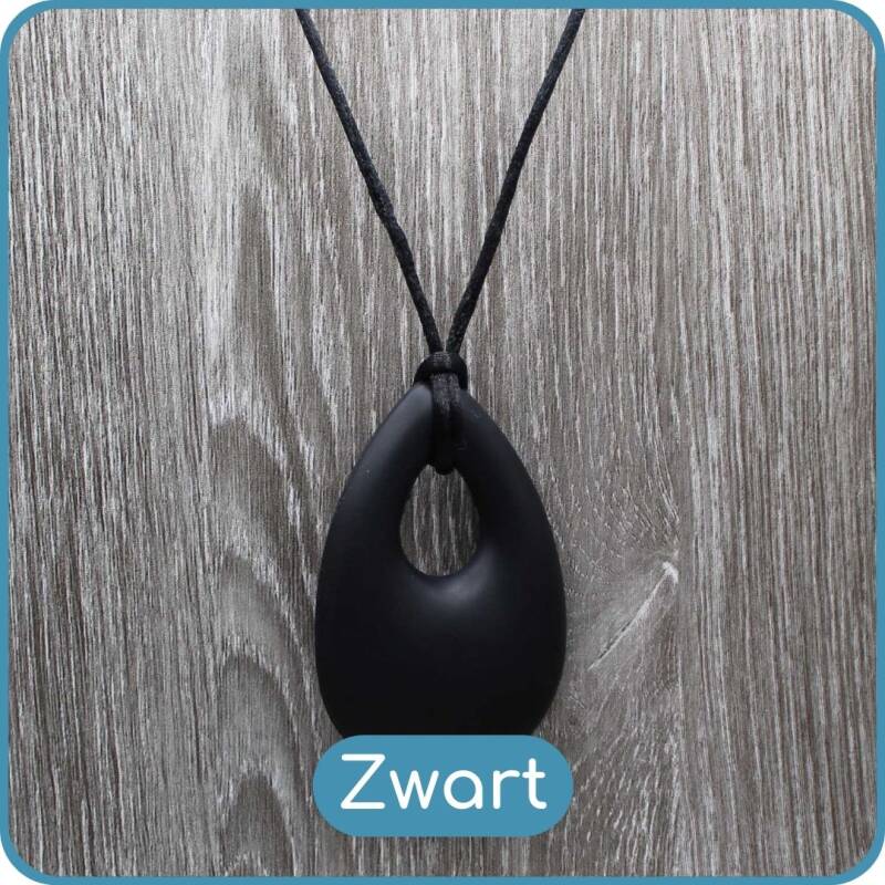 Bijtketting Druppel zwart - BabyKralen