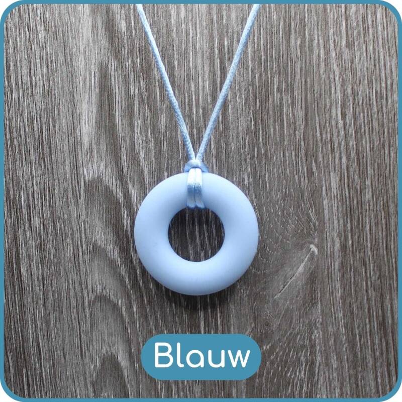 Bijtketting Ring blauw - BabyKralen
